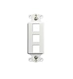 Legrand - On-Q WP3413WH 3-Port QuickPort Decorator Outlet Strap, White