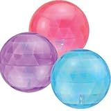 4-Inch Jumbo LIGHTS UP! Balls which spark light when they've been bounced! Frozen-Inspired Colors (3-Pack 1 of each color)