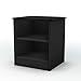 South Shore Libra Open 2-Shelf Nightstand, Pure Black