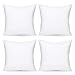 Acanva Throw Pillow Inserts, Euro Sham Form Stuffer with Premium Polyester Micro Fiber, Decorative for Bed, Couch and Sofa, White, 4 Count (Pack of 1)