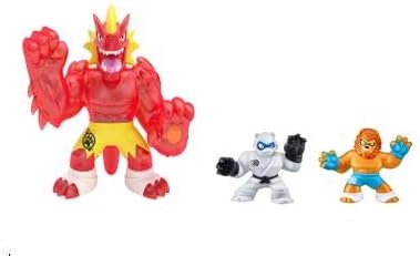 P2P Heroes of Goo JIT Zu Kids Boys Toys (Bonus Battle Balloon) Large Blazagon, Pantaro Panther, Sandy Lion Action Figure Set of 3