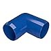 FORMUFIT 1-1/4” 90 Degree Elbow Furniture Grade PVC Fitting in Blue, Made in USA, UV-Resistant, Impact-Proof, 1.660” Actual Socket Diameter (Pack of 4) - F11490E-BL-4