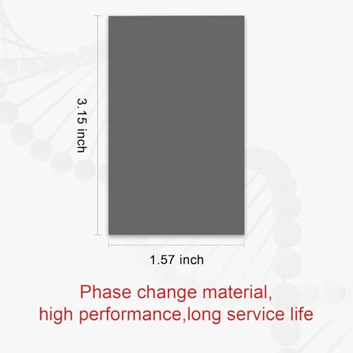 TERRIFI Phase Change Sheet Thermal Conductive PTM7950, 40x80x0.2mm, 8.5W/mK CPU Silicone Grease Thermal Pad for Laptop, GPU, Game Machine (40x80mm)