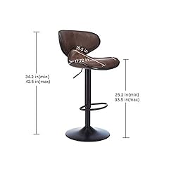CangLong Stools Swivel Adjustable Barstool, Counter