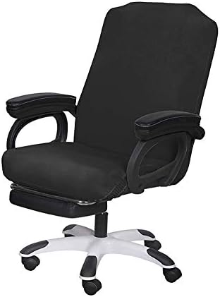 SARAFLORA Office Chair Cover- Large, Black- Removable Computer - Main Image