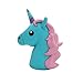 New 2600mah Blue Unicorn Shaped Emoji Cute Funny Cartoon Gift Power Bank External Battery Portable Mobile Phone Charger For Iphone Ipad Samsung Galaxy Note All Tabletes … …