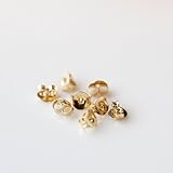 Fly Shop Earring Backs (5 Pairs) Ear Nuts (Gold Round Nuts)