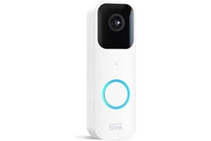 Blink Video Doorbell | Two-way audio, HD video, motion and chime app alerts, and Alexa enabled — wired or wire-free (White)