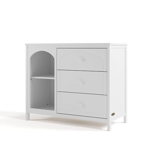 Graco Olivia 3 Drawer Combo Dresser (White) – GREENGUARD Gold Certified Baby Dr…
