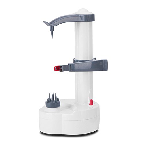 LOHOME Electric Potato Peeler [2 Extra Blades] - Automatic Rotating Fruits & Vegetables Cutter Apple Paring Machine - Kitchen Peeling Tool