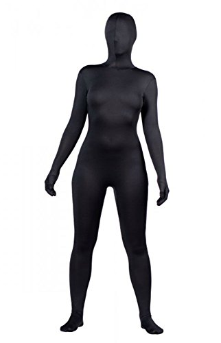 Ultra Stretchy Full Body Spandex Suit Stockings with Back Zipper Cocoon Black Bodystocking Bodysuit