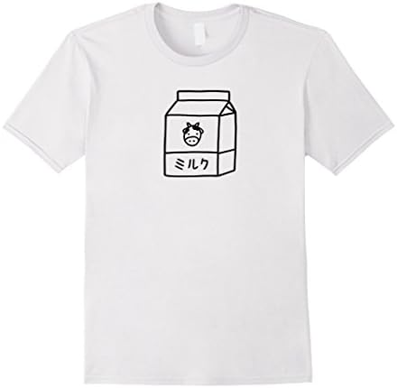 Mens Milk Carton Japan Graphic T-Shirt Small White