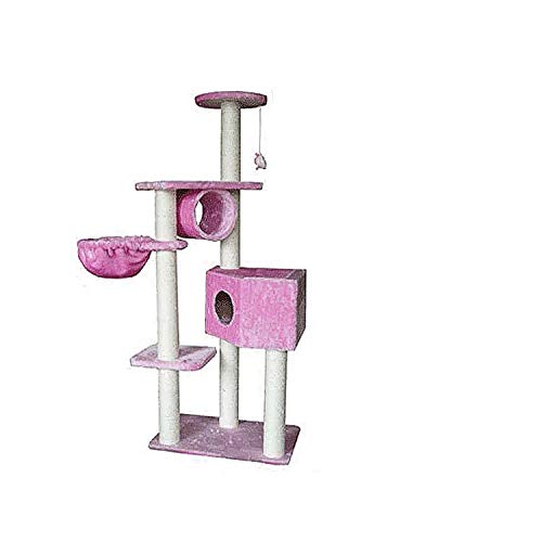 Cetengkeji ペット猫登山フレーム猫木大猫ジャンプテーブルぬいぐるみ猫のトイレ猫の家具 カーキ ピンク Color ピンク B07q2px9 キャットタワー 美品