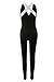 Selowin Women's Active Yoga V Neck Jumpsuit Romper Backless Gym Sports Bodycon Suits