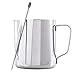 Wingjip Espresso Milk Frothing Pitcher 14oz with Latte Art Pen, Steaming Pitchers Liquid Measurement Cup 14oz (400ml) Coffee Maker Accessories