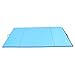 Alpha Mats Tri-Folding Gymnastics and Exercise Mat for Aerobics, Yoga, Martial Arts - 4 x 10 x 2 Feet, Light Blue