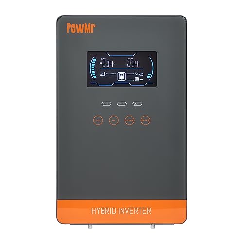 PowMr 6500W Solar Inverter 48V DC to 220230V AC, Pure Sine Wave Hybrid
