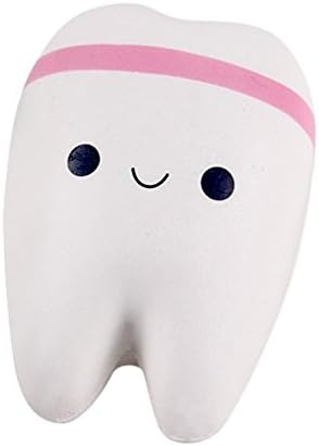 YCYBuy New Cute Jumbo Squishies Pink Tooth Very Slow Rising Gaint Kawaii Scented Cream Foam Silly Squishies Simulation Kids Toy