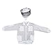 Holulo Beekeeping Jacket with Round Veil,Extra Ventilated Smock for Professionals Beekeeper,Three-Layer Network,White (XXL)
