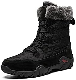Zfl-flsMX Men's Casual Boots, Winter Plush Men Snow Boots