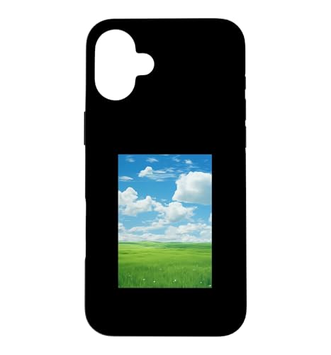 Frutiger Aero: Field Clouds Sky is Blue Case for iPhone 16 Plus
