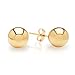 14K Yellow Gold Ball Stud Earrings