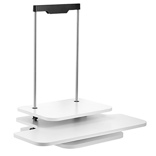 Superland 3 Tier Adjustable Computer Standing Desk 15.7 x 11 Inch Stand Up Desk Light Weight Computer Workstation for Home and Office Use (White Light Weight) - Thumbnail 3