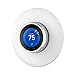 HomeMount Wall Plate Cover for Nest Learning Thermostat 3rd 2nd 1st Generation 3D Stereoscopic Plastic Round Fingerprint Resistant Bracket Mount(Not Compatible with Nest E)-White