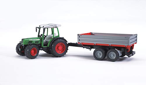 bruder 02104 - Fendt 209 S mit Bordwandanhänger - 1:16 Fahrzeuge, Traktor, Trecker, Schlepper, Kippanhänger, Transportanhänger, Muldenkipper, Landwirtschaft, Bauernhof, Spielzeug – Bild 4