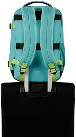 Take2Cabin - Sac Cabine Ryanair 25 x 20 x 40 cm, 24 L, 0,50 kg, Bagage à Main, Sac à Dos Avion S Sous le Siège, Turquoise/Vert (Dusty Turquoise/Lime)