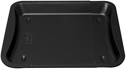 Click Here to See More Images Zenker 6538 Adjustable Universal Oven Baking Tray, Black/Metallic, 13.58-20.47 x 12.99 x 1.18