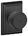 SCHLAGE F40BWE622ADD Bowery Door Knob, Matte Black
