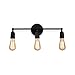 Create for Life 3-Light Vanity Lights Black Wall Sconces Vintage Industrial Rustic Bathroom Wall Lighting