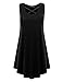 AMORE ALLFY Women's Sleeveless Sexy Cross Neck Tunic Top