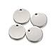 VALYRIA 50pcs Stainless Steel Blank Stamping Tags Round Charm Pendants Silver Tone 10mm(3/8