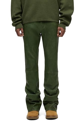 Hudson Men's Walker Kick Flare, Distress Pine, 42