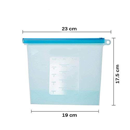 Reusable Silicone Food Storage Bag Airtight Zip Seal Bags fruits vegetables meats fish soups juice lunch sandwiches microwave steamer refrigerator freezer