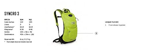 Osprey Packs Syncro Hydration Pack, Blue Racer, Medium/Large in