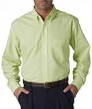 UltraClub� Men's Classic Wrinkle-Free Long-Sleeve Oxford (White) (X-Large)