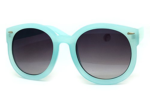 O2 Eyewear JP7155 Tinted Candy Matte Finish Flash Retro Funky Sunglasses (Matte Finish, BLUE)