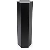 Displays2go Hexagonal Pedestal Display, Laminate, 42-inch Tall - Black (SMHEXPD42BLK)
