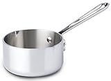 All-Clad 42006 Stainless Steel Tri-Ply Bonded Dishwasher Safe Butter Warmer / Cookware, 0.5-Quart, Silver