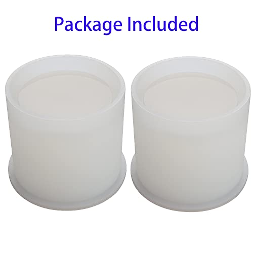 2 Pack Big DIY Cylinder Resin Plant Mold, Internal Diameter 2.95