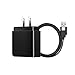 Quick Charge 3.0 18W Wall Charger with USB Type C Cable for Samsung Galaxy S8 S8 Plus Note 8, LG V30 V20 G6 G5, HTC 10 U11 Bolt U Ultra, Nokia 8 and More - Black
