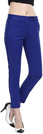 Women's slim pants (0, BLUE)