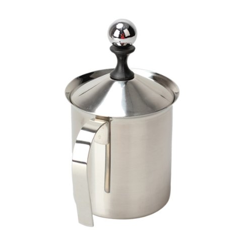 Starnearby Milk Frother Stainless Steel Milk Creamer Foam Double Mesh with Handle and Lid for Cappuccino Coffee Latte Hot Chocolate (27Ounce/800ml)