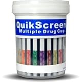 QuikScreen Multi 12 Drug Test Cup 60C23-25, FDA 510(K) Cleared & CLIA Waived, 25/Pack, Made in the USA