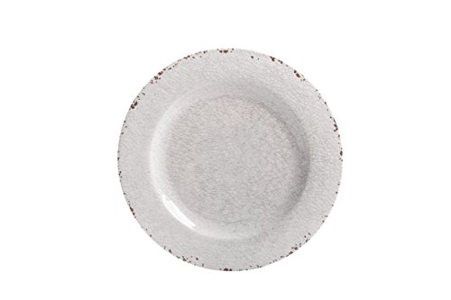 Gibson Studio 12 Piece Mauna Melamine Dinnerware Set, Ice Rustic