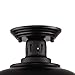 HMVPL Industrial Close to Ceiling Lamp, Metal Black Semi Flush Mounted Pendant Lighting Fixture Farmhouse Edison Light for Kitchen Island Dining Room Foyer Hallway Entryway (Set of 2)
