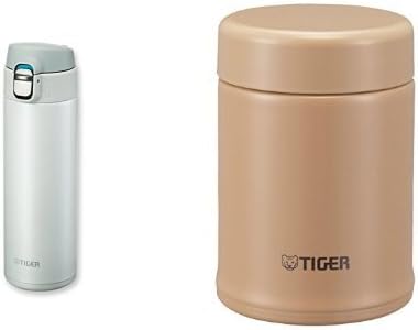 Tiger MMJ-A048 16-Ounce Insulated Travel Mug (Snow White) &amp; MCA-B025 8-Ounce Soup Cup (Mocha Brown), Bundle
